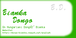 bianka dongo business card